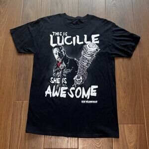 AMC Walking Dead Negan This Is Lucille Black Graphic T Shirt Size Medium